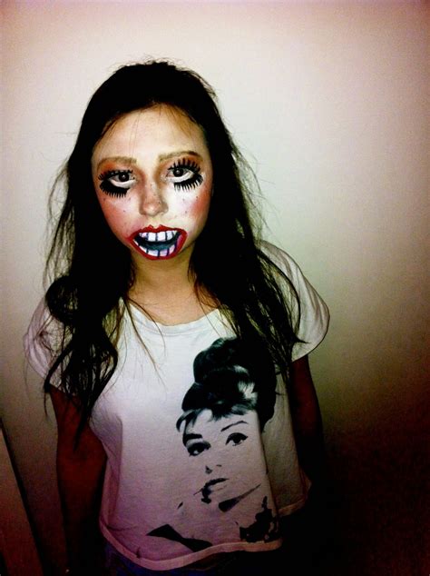 Beauty Is A Creation of Art: Theatrical Makeup Look- Creepy, Scary Doll