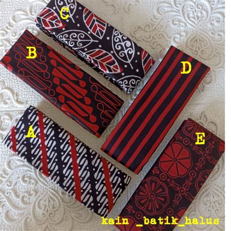 Jual Kain Batik Cap Garutan Merah Hitam Batik Cap Merah Hitam Kain