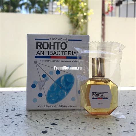 Капли для глаз антибактериальные Rohto Antibacterial 13мл из Вьетнама
