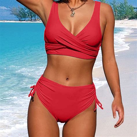 Idall Bikini Sets Bathing Suit Woman New Split Wrap Lace Up Hollow