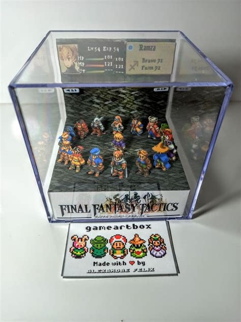 Final Fantasy Tactics Job Selection Screen 3d Cube Diorama Etsy