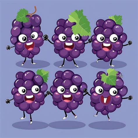 Un Racimo De Uvas P Rpuras Vector Premium Generado Con Ia