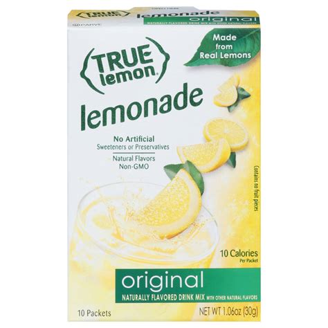 Save on True Lemon Drink Mix Lemonade Original - 10 ct Order Online ...