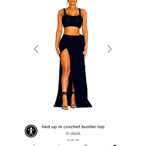 Naked Wardrobe Tops Naked Wardrobe Crochet Bustier Tie Top Poshmark