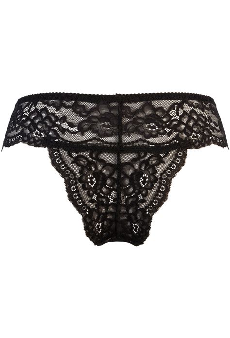 String Aus Spitze Schwarz Slips Strings Club Hot Fashion Odretto Highheels
