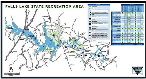 Falls Lake Trail Map