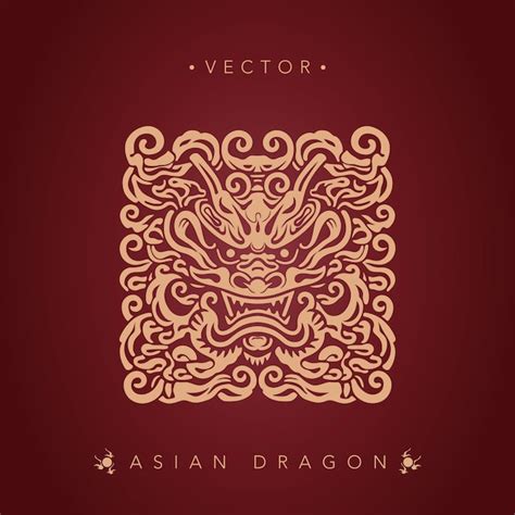 Premium Vector Asian Dragon Chinese Dragon Totem Pattern