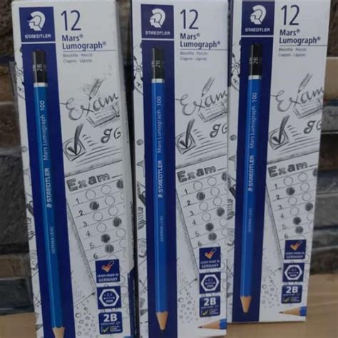 Jual ] Pensil Kayu Staedtler 2b Mars Lumograph 100 1 Pack 12