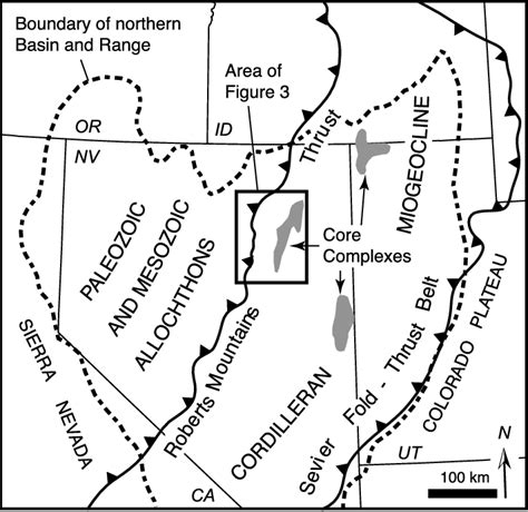 Sketch Map Of Basin And Range Province In Western United States