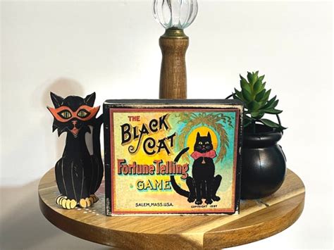 Vintage Halloween Black Cat Decorations Black Cat Halloween Etsy