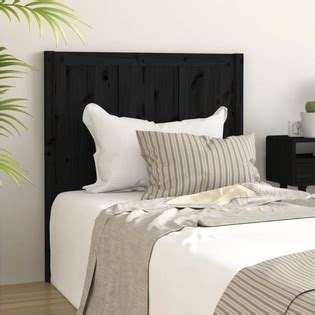 Bed Headboard Black 105 5x4x100 Cm Solid Pine Wood