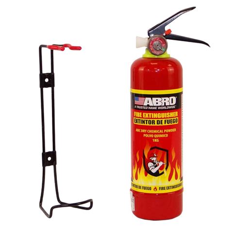 Extinguidor Abc Recargable 1 Kilo Cadenas Y Cables De Seguridad