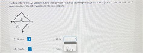 Solved The Figure Shows Five 528q Resistors Find The