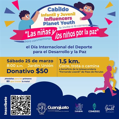 Invitan a la carrera Las niñas y los niños por la paz en Guanajuato