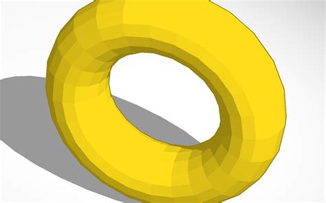 3D design Sonic Ring - Tinkercad