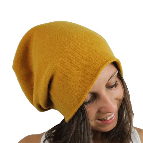 Berretto Donna Tiburli Beanie Hat In Lana Merino Giallo