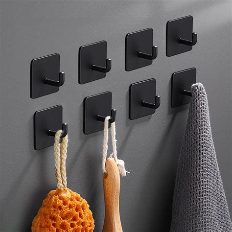 Self Adhesive Coat Hooks For Hanging Heavy Duty Stainless Double Wall