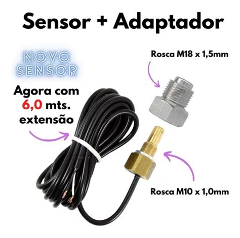 Marcador Temperatura Oleo Fusca Adaptador Sensor Digital Vm à venda em