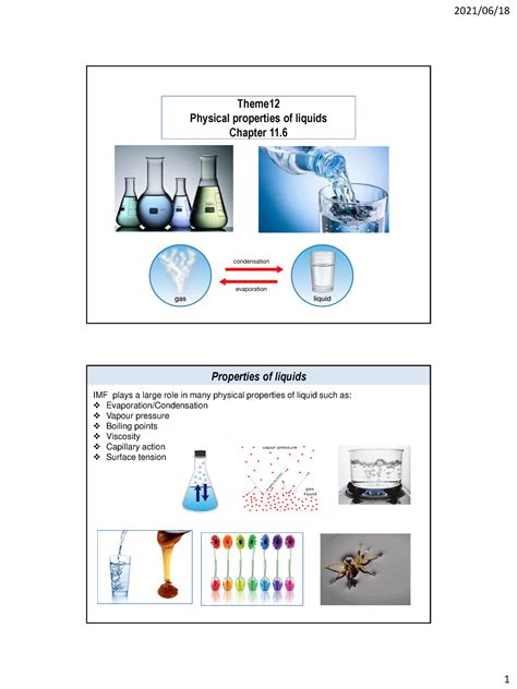 Theme Physical Properties Of Liquids Theme Physical Properties Of