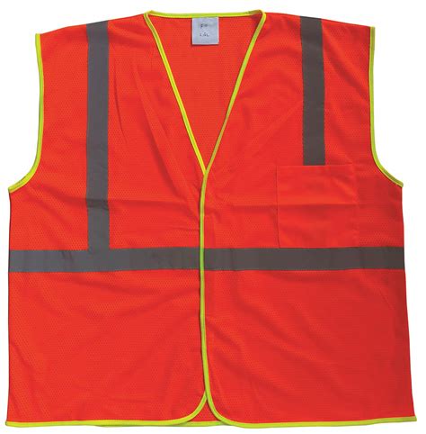 Condor Hi Vis Vest 4xl 5xl Orange Polyester Mesh Hook And Loop Double Stripe High