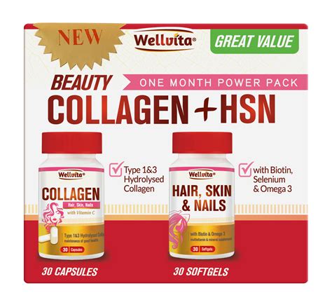 Beauty Collagen And Hair Skin Nails Value Pack Wellvita Wellvita