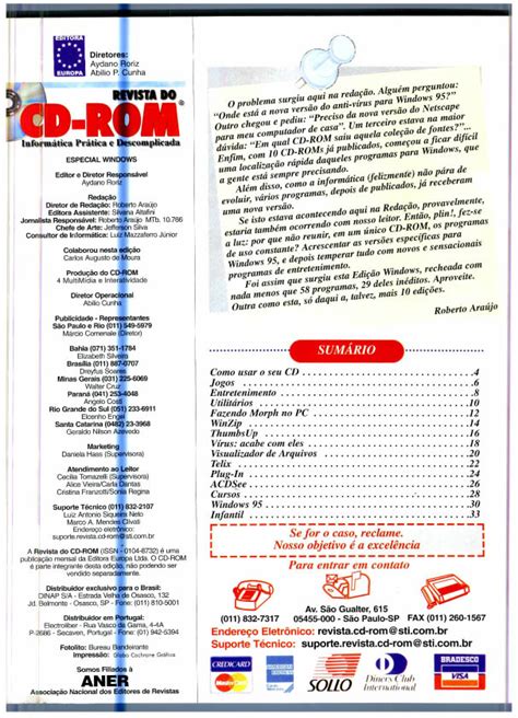 Revista Do CD ROM Especial Windows Datassette