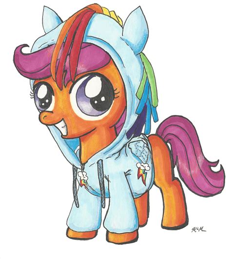 Safe Artist Catscratchpaper Scootaloo Clothes Female