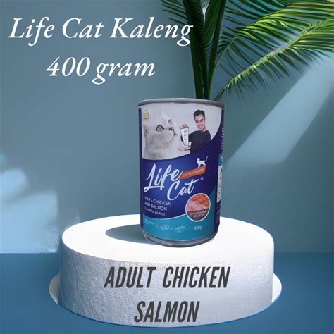 Jual LIFECAT KALENG 400 GRAM ADULT CHICKEN SALMON MAKANAN BASAH