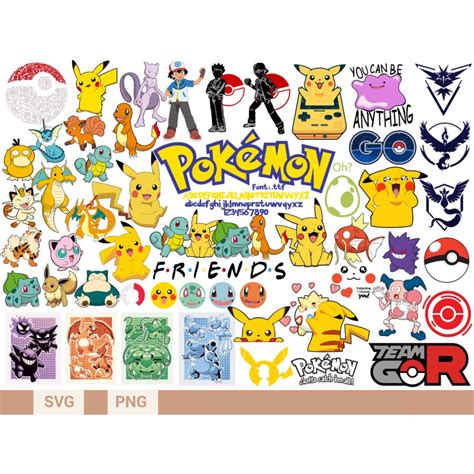 Pokemon Svg Bundle Pokemon Svg Pikachu Svg Pokemon Clipar Inspire