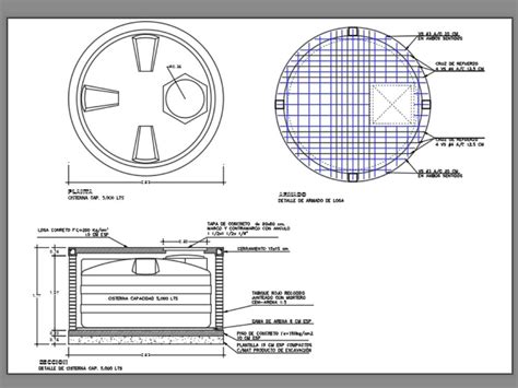 Tanque Cisterna En Autocad Librer A Cad