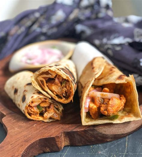 Chicken Tikka Kabab Paratha Roll Medium Salsa Catering Service