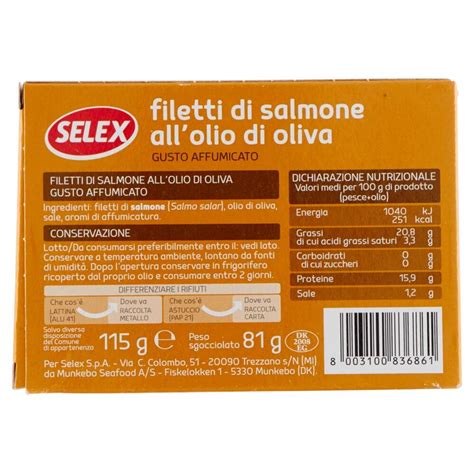 Selex Filetti Di Salmone Gusto Affumicato All Olio Di Oliva G