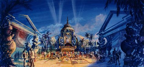 Disney Concept Art: Early Animation Building Entrance for Disney's California Adventure ...