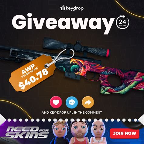 Key Drop On Twitter Giveaway On AWP Hyper Beast Just Leave