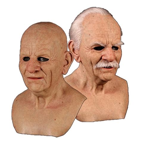 Alter Mann Cosplay Kostüm Maske Haloween Figuren Herren Damen Unisex