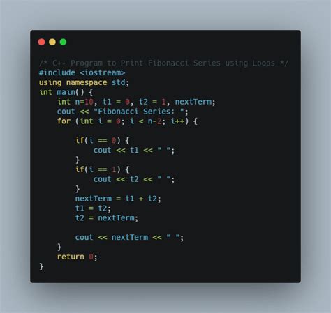 C Program To Display Fibonacci Series Using Loops Recursion Dynamic