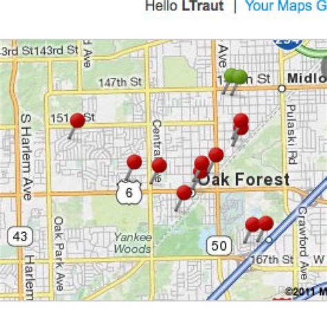 Sex Offender Map Homes To Watch This Halloween Oak Forest IL Patch