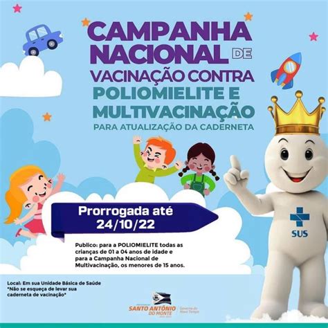 Prorrogação Da Campanha Nacional De Vacinação Contra A Poliomielite E