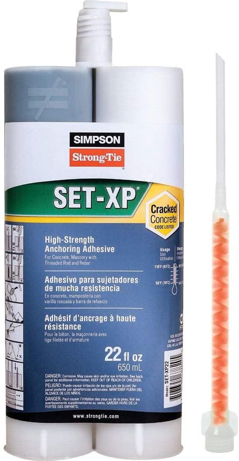 Simpson Set Xp High Strength Epoxy Adhesive With Emn I Adhesive Mixing