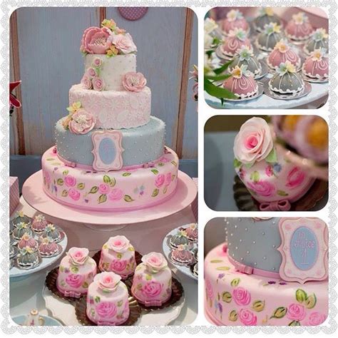 A Collage Of Pink And Blue Cakes Cupcakes And Other Items