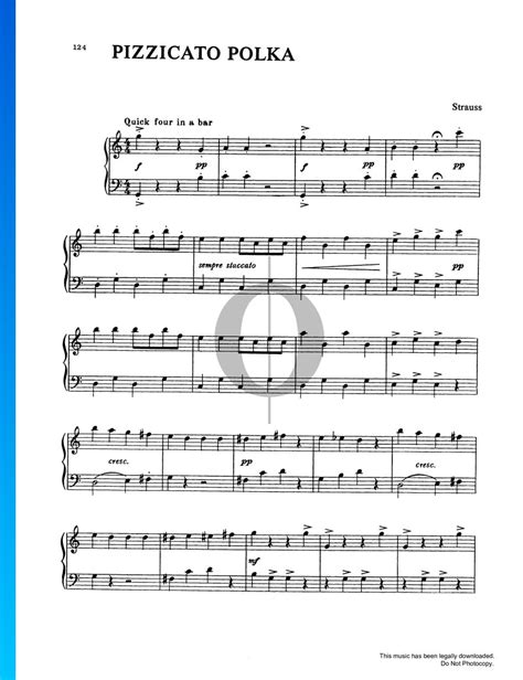 Pizzicato Polka (Johann Strauss (Sohn)) Piano Sheet Music - OKTAV