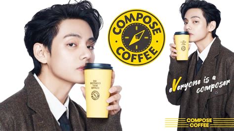 Bts Taehyung Signs As New Model For Compose Coffee Youtube