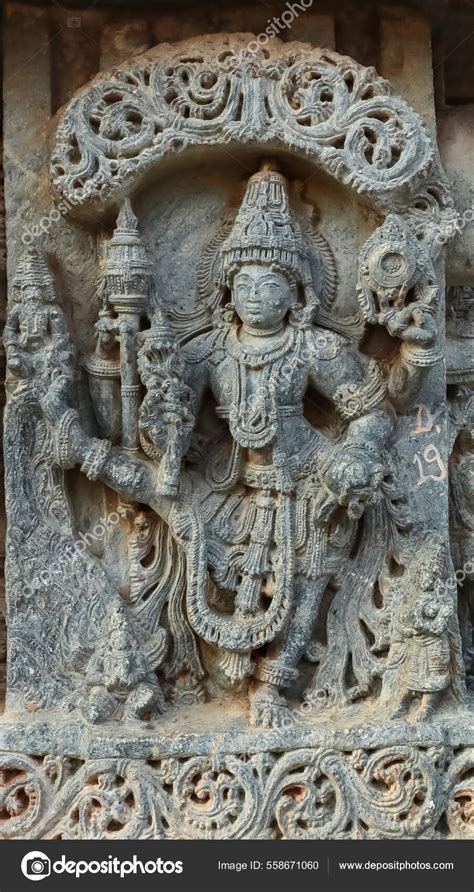 Sculpture Lord Vishnu Trivikrama Vaman Avatar Lakshminarsimha Temple