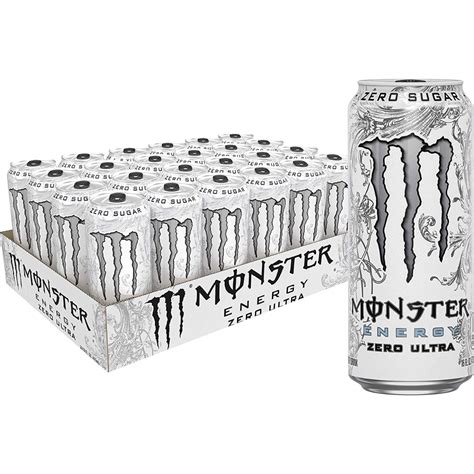 Monster Energy Zero Ultra Sugar Free Energy Drink 16 Ounce Pack Of