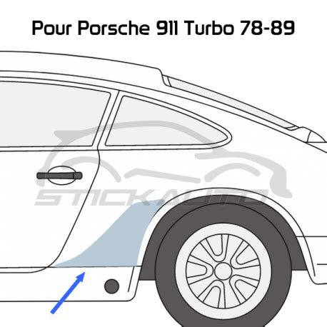 Pare Pierre Autocollant Porsche Turbo Stick Auto