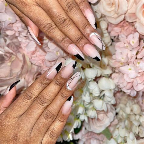The Modern Basics 35 Black And Nude Nail Designs Nail Designs Daily