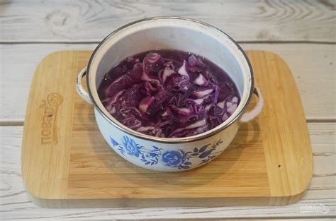 Краснокочанная капуста, консервированная со сливами - пошаговый рецепт ...
