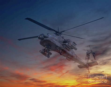 Apache Helicopter In Combat