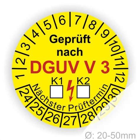 Dguv Prüfplaketten K1 K2 PrintEngel