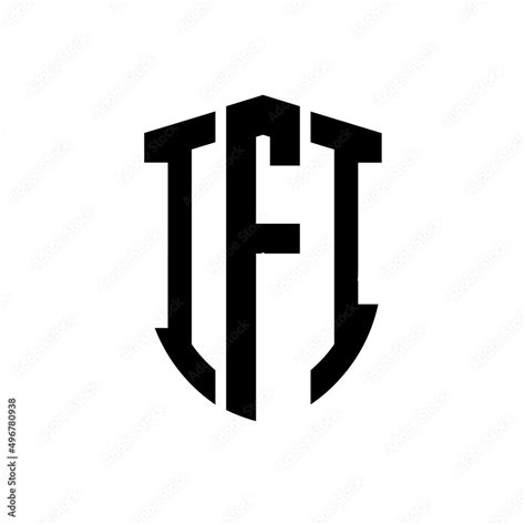 IFI letter logo design. IFI modern letter logo with black background ...